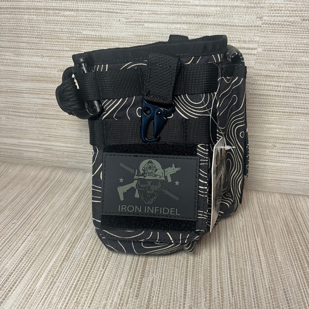 Iron Infidel Tactical Water Bottle Sleeve 32 oz Black Island Gym Weightlifting